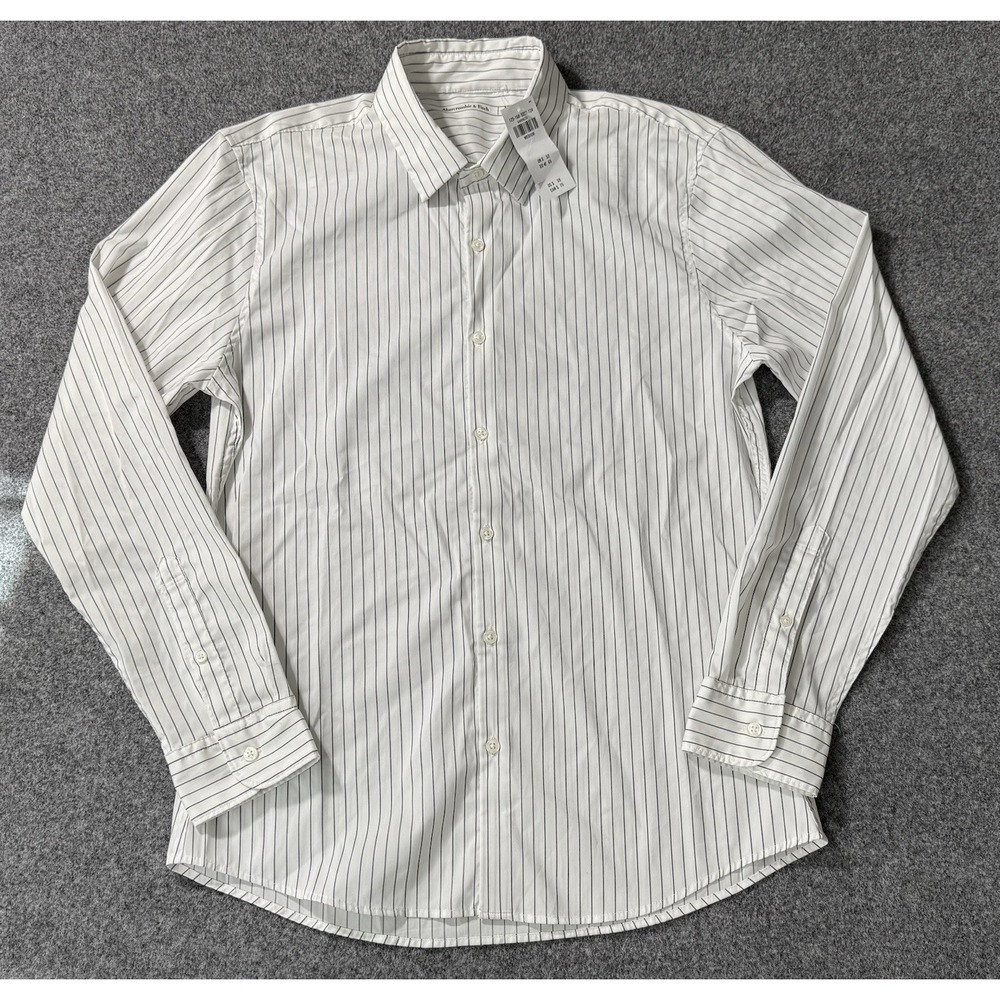 Abercrombie & Fitch Button Up Shirt Long Sleeve Casual White Womens Medium NWT